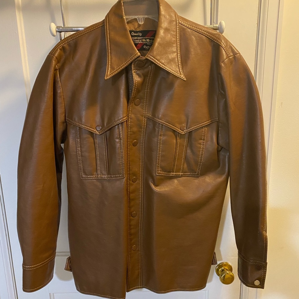 Sears brown vinyl snap shirt